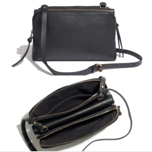 Madewell Handbags - Madewell The Twin Pouch Crossbody True Black Purse
